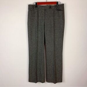 Talbots Black Wool Blend Signature Flare Pants Trousers